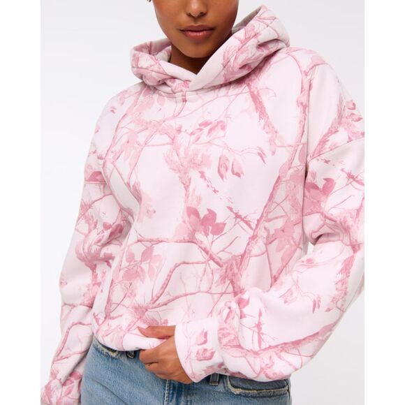 Abercrombie & Fitch Pink Camo Hoodie Size Small - Picture 1 of 7